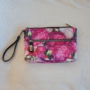 Reed Modern American Luxury Pink Floral 11" x 8" Clutch Purse